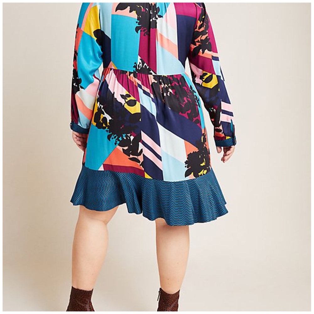 Anthropologie Gillian Abstract Shirtdress Med NWT - Picture 4 of 8